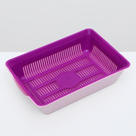 Deep toilet with a mesh of 36 x 25 x 9 cm, pink/purple-2