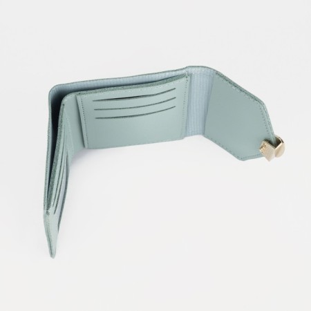Women's wallet on the button, mint color-2