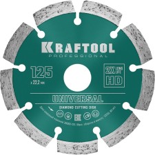 Diamond disk Kraftool 36680-125, 10 x 2.4 mm, d = 22.2 mm, 125 mm