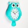 Children's wall clock "Owl", discrete move, 37 x 29 cm