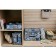 Stellid box for storage with a lid of the mosaic, 40 × 30 × 25 cm, blue color