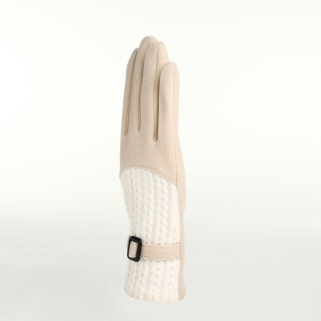 Gloves are female, dimensionless, without insulation, beige color-1