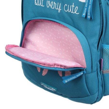 School Bruno VisConti, 40 x 30 x 19 cm, ergonomic back, Pink Sloth, Penal as a gift-4