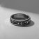 Ring "Night" spinning, color silver, 17 size