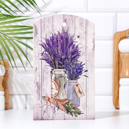 A set of 2 cutting boards + stand "lavender bouquet" 15x25 cm, 18x30 cm, 12x12 cm-4