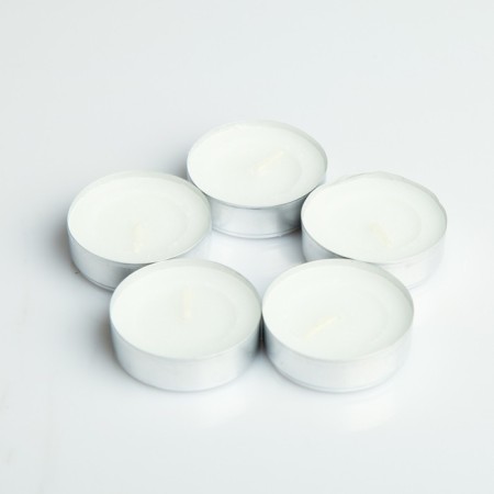 A set of tea candles, 3.8x1 cm, 2 hours, 9 g, 100 pieces, white-1