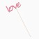 Topper "Love" pink 12.9x6.7 cm