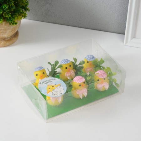 Easter souvenir "chicken in a hat and three testicles" set of 6 pcs 5.5x12.5x18 cm-5