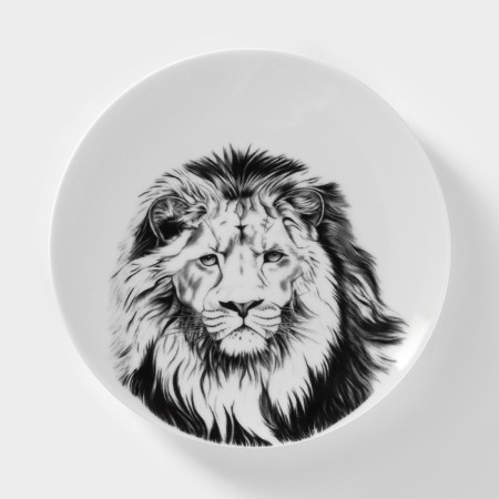 Porcelain plate "Leo", d = 20 cm, white