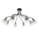 Ceiling EVOLUCE lamp. Sle102902-08. Lirino. 8x40 watts, E27, 73x73x44 cm, black color, chrome