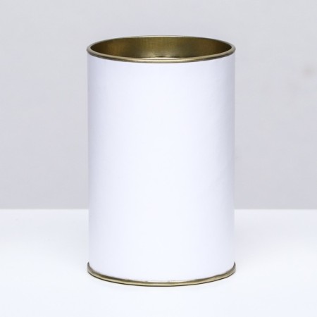 White tube 63x100 mm (80 mm intra -height), cardboard, metal cover