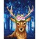 Picture on numbers on a canvas with a subframe "Fairytale Deer", 40 x 50 cm
