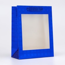 Package Hologography with a window, “Blue” S 23.5 × 18 × 8.5 cm set 1 pc.