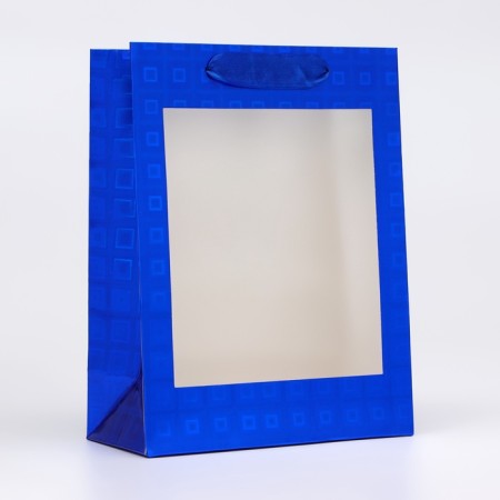 Package Hologography with a window, “Blue” S 23.5 × 18 × 8.5 cm set 1 pc.