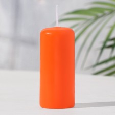 Candle - cylinder, 4x9 cm, 11 hours, 90 g, orange