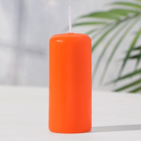 Candle - cylinder, 4x9 cm, 11 hours, 90 g, orange