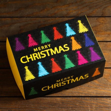Folding box, bilateral "Merry Christmas", 25 x 17 x 10 cm-2