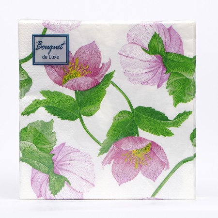 Paper Napkins Bouquet de Luxe "Decorative Flower", 3 layers, 24x24, 25 sheets