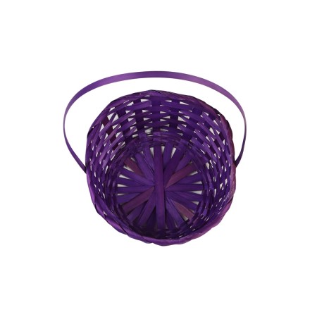 Wicker basket 20 x 20 x 9 cm, handle h = 25 cm, purple-5