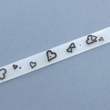 A collar glowing in the dark, "delicate hearts" (fluorescent), 30 x 1 cm, Osh 19-26 cm, mix-5