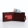 Male purse for magnet, department for cards, coins, brown color