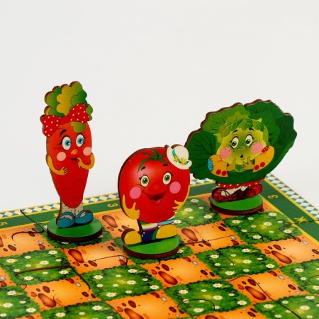 Neskoye checkers "Vegetables against fruits" 24 details-2