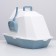 Cata toilet curly closed with a scoop, 54 x 37 x 40 cm, white-gray