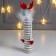 Souvenir Ceramics "High Elk" striped with red horns 22.3x5x6.3 cm