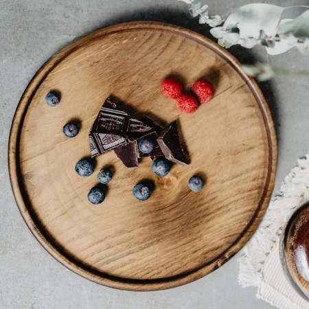 Magistro natural cedar tray, 35 × 2.8 cm, chocolate color-1