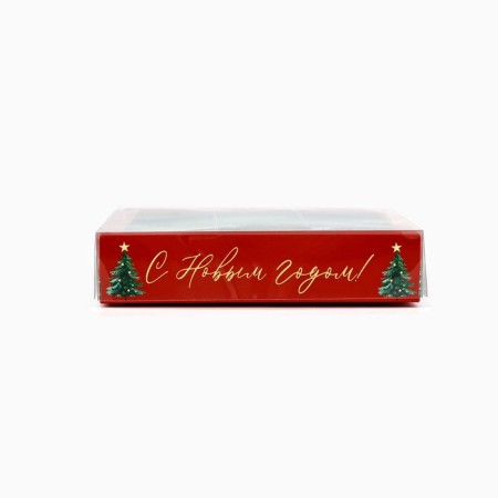 Box for 9 sweets with cells "Christmas trees", 14.5 x 14.5 x 3 cm, New Year-2