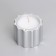 A candle in a candlelight made of gypsum with a lid with wide faces, 7.5x8.5 cm, silver