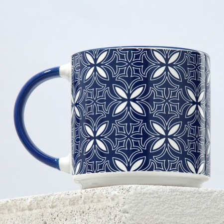 Ceramic mug "Morocco", 350 ml, blue color-1