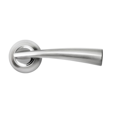 Door handle Rucetti Rap 18 SN/CP, white nickel color