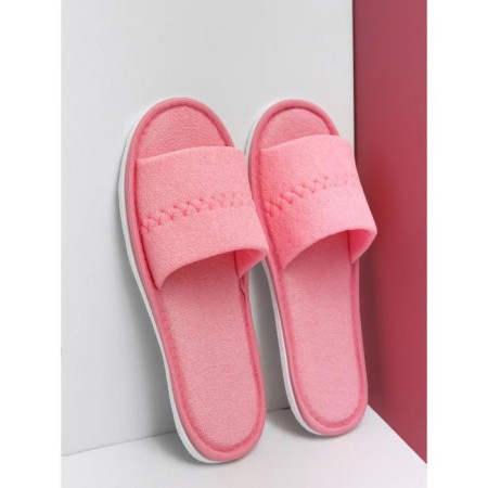 Women's slippers open nose, size 36-38, pink color-1