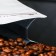 A package for coffee, tea, eight -shirt with a flat bottom, black, 13.5 x 14.5x 8 cm, 300 μm