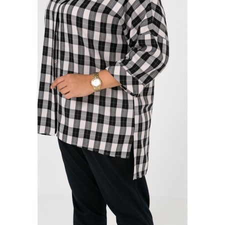 Female shirt, size 56, black color-5