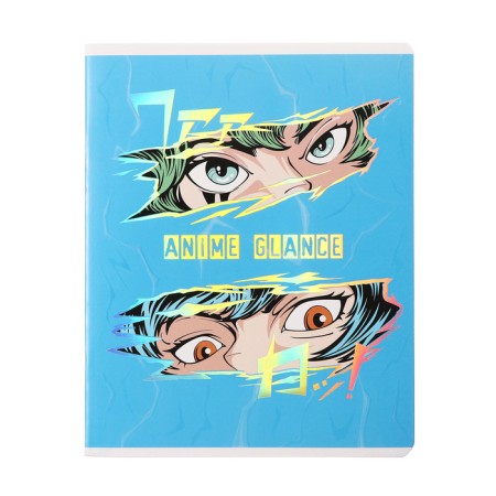 Notebook of 48 sheets in the “Eye anime” cage, covered cardboard, selective UV-cling, foil embossing, block 70 g/m2, mix-2