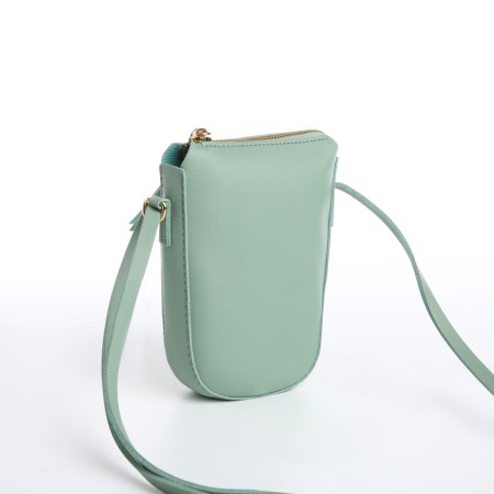 Bag Women's Cross-Bodi with a zipper, green color-1