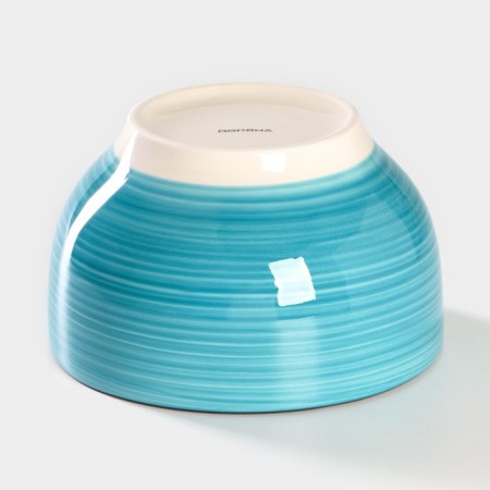 Basilly Ceramic Dolyana "Sea World", 800 ml, d = 14 cm, blue color-2