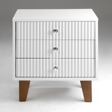 Tumbling bedside Astoria 3, 510x380x530, white/ white MDF 19mm-2