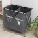 Belly basket Folding Double Daul “Dark and Light”, 61 × 36 × 57 cm, gray color is gray