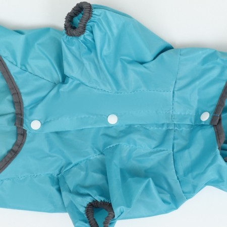Combiason for dogs, demi -season with a visor, size M (DS 32, OG 45, Osh 35 cm), blue-10