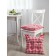 Pillow on the chair of the check, size 40x40 cm, red color