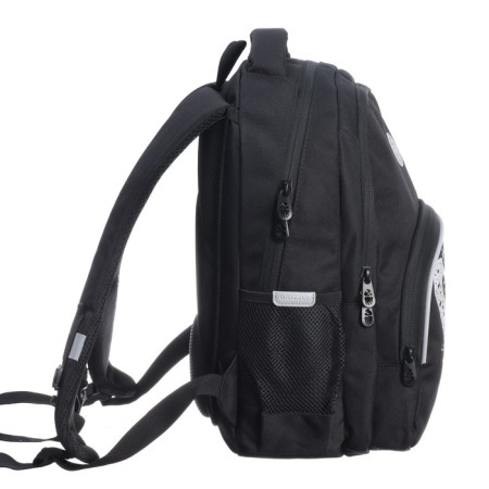 School backpack, 40 x 27 x 20 cm, Grizzly, ergonomic back, laptop department, black-3