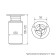 Adjustable support, d = 50 mm, h = 100-120 mm, chromium color