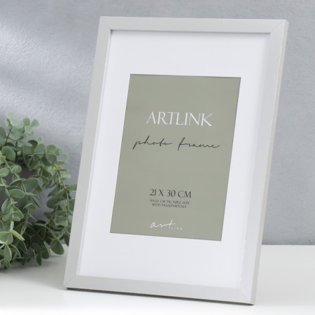 Photo frame MDF "Ellis" 21x30 cm, with a pass, silver-2