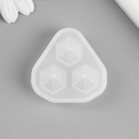 Molds Silicon "Diamonds" 3 subjects 4.2x4.2x1.8 cm
