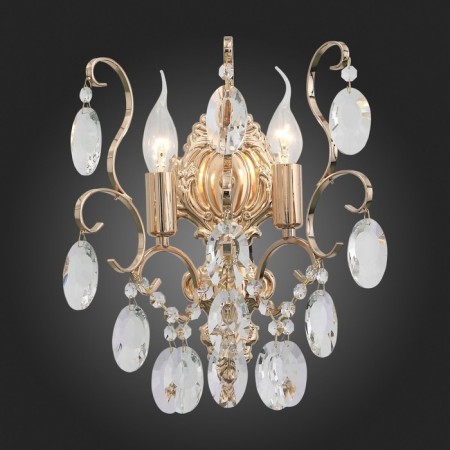 Sconces st. SL846.201.02. OoreCchini. 2x40 watts, E14, 25.5x38 cm, golden color-2