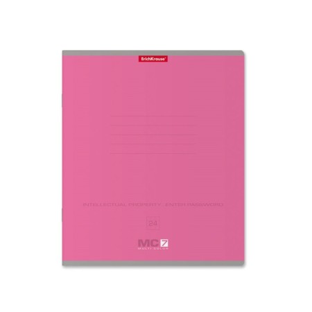 Notebook 24 sheets in a cage, erichkrause "MC-7", cover coated a cardboard, an offset unit, whiteness 100%, mix-4
