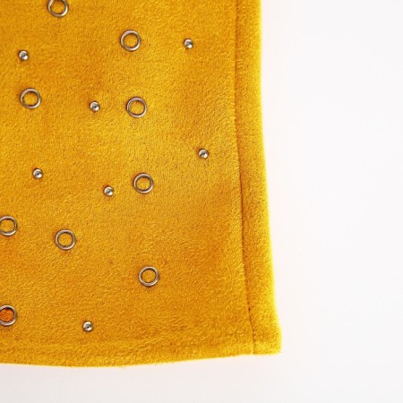 Gloves are female, dimensionless, without insulation, mustard color-1